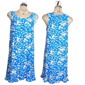 NEW Draper James Floral Blue and White Summer dress Size S/M.